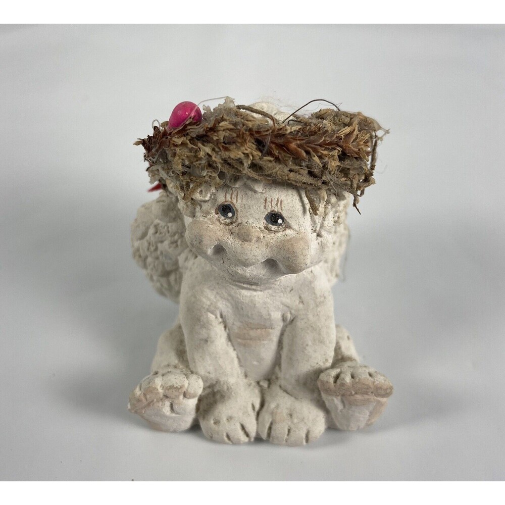 Vintage 1991 Dreamsicles Cherub Angel CAST ART FIGURE- Sitting Angel Baby.